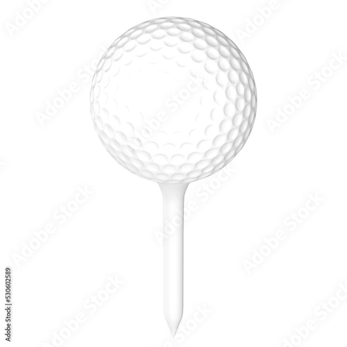 3D rendering illustration of a golf ball