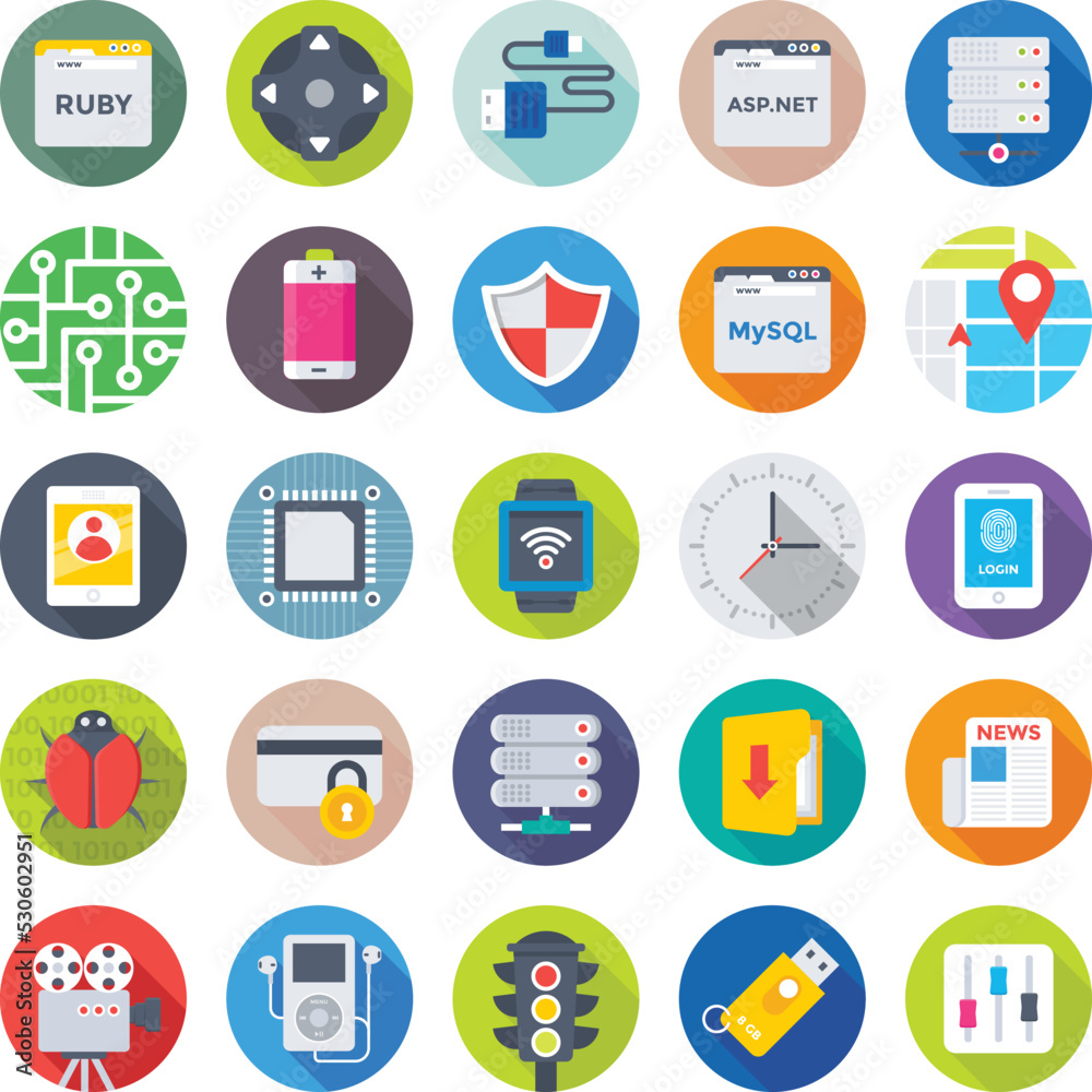 Web Design and Development Vector Icons
Web Design and Development Vector Icons