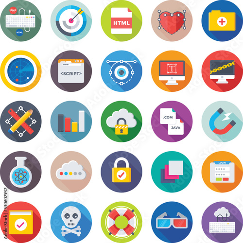 Web Design and Development Vector Icons 

