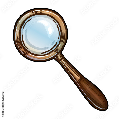 Magnifier vector illustration isolated on white background