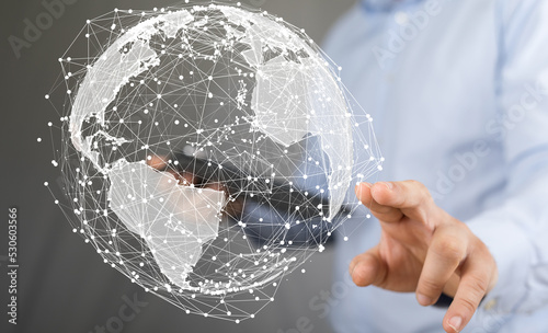 Global network. Blockchain....