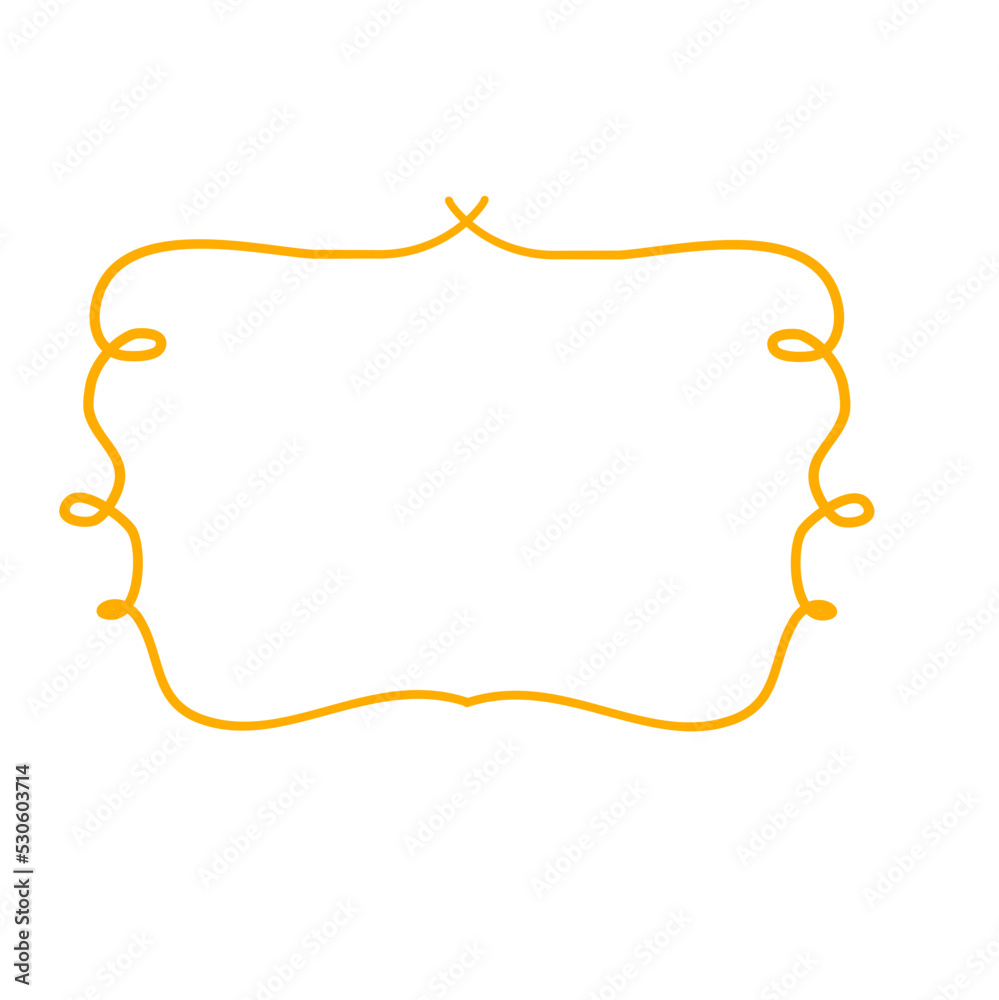 Curly frame hand drawn Curly frame hand drawn