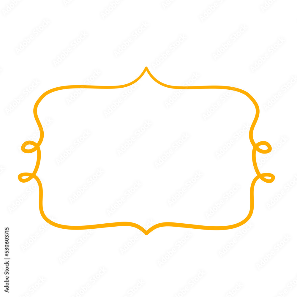 Curly frame hand drawn Curly frame hand drawn