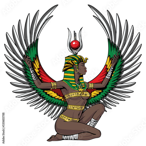 Black Egyptian Goddess Vector