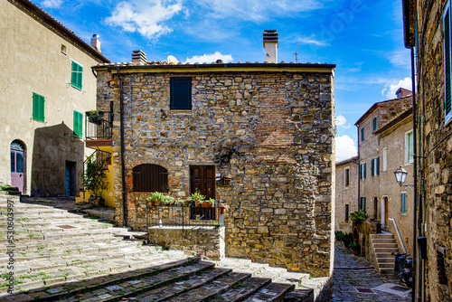 View of the town of Seggiano Tuscany Italy