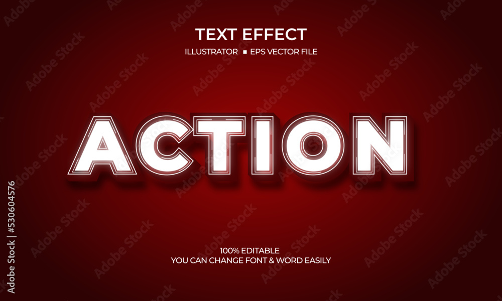 Action text style effect Action text style effect