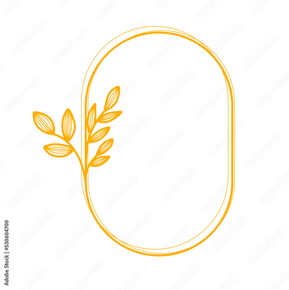 Monogram wedding frame with foliage Monogram wedding frame with foliage