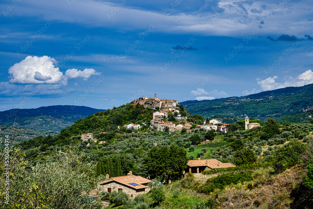 Panorama on the village of Montegiovi di Castel del Piano Grosseto Tuscany Italy