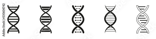DNA icons vector. Isolated on white background. Vector illustration eps10