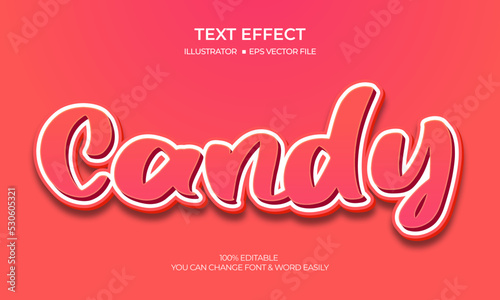 Candy 3d editable text effect 