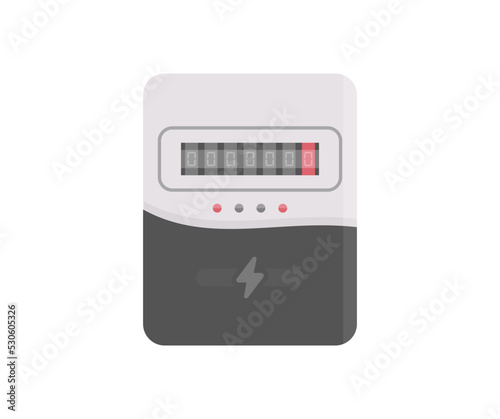 Watt hour electric meter measurement tool. Electric power meter measuring power usage logo design. Smart electricity meter measuring a home's energy consumption vector design and illustration.
