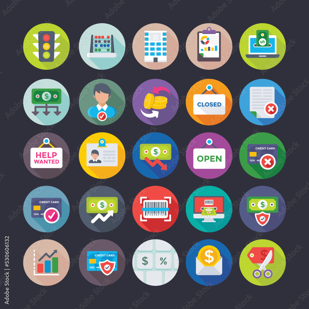 Banking and Finance Vector Icons 