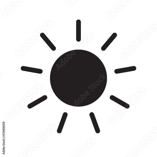 Summer Sun Icon Vector Illustration Design