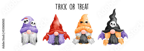 halloween gnome, vector illustration