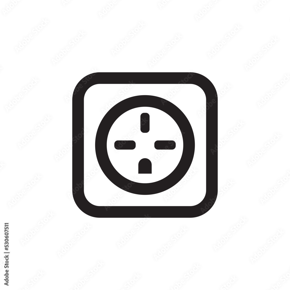 Electric Socket Icon Vector Illustration Electric Socket Icon Vector Illustration