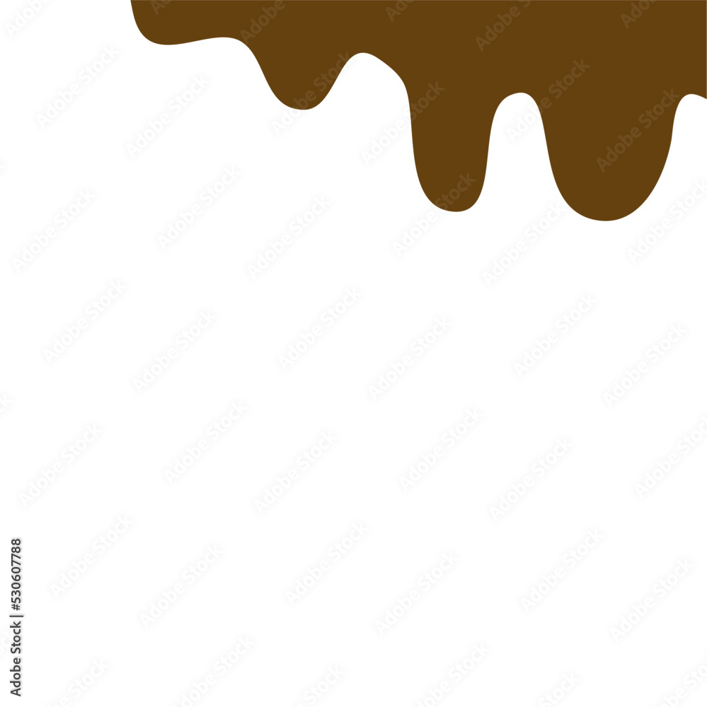Melting chocolate dripping border Melting chocolate dripping border