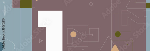 Abstract frn with different shapes and numbers