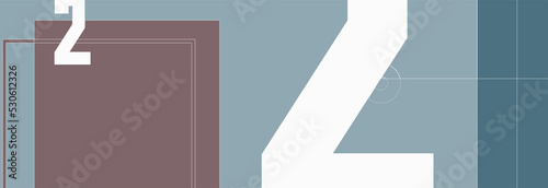 Abstract frn with different shapes and numbers
