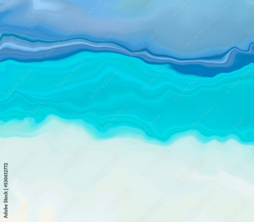 Fototapeta premium Abstract liquid blue sea wallpaper.