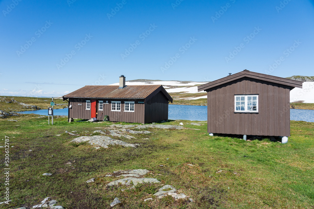 Fototapeta premium Mountain cabin at Kjolifjellet, Norway