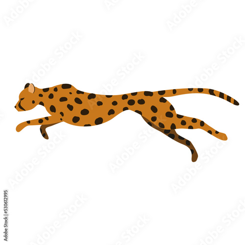 Fototapeta Naklejka Na Ścianę i Meble -  Jaguar in a jump, vector illustration