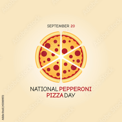 vector graphic of national pepperoni pizza day good for national pepperoni pizza day celebration. flat design. flyer design.flat illustration.