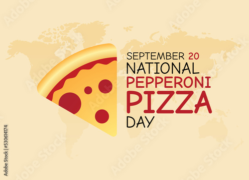vector graphic of national pepperoni pizza day good for national pepperoni pizza day celebration. flat design. flyer design.flat illustration.