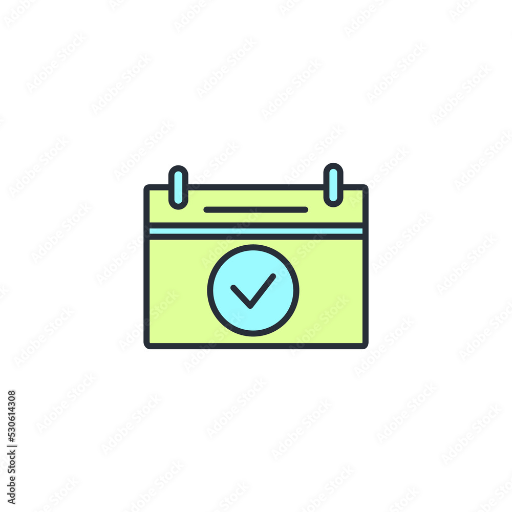 Calendar line icon. Simple element illustration. Calendar concept outline symbol design. Calendar line icon. Simple element illustration. Calendar concept outline symbol design.