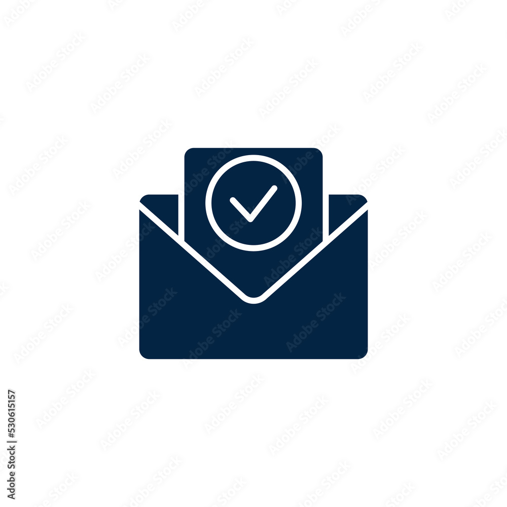 Checked email line icon. Simple element illustration. Checked email concept outline symbol design. Checked email line icon. Simple element illustration. Checked email concept outline symbol design.
