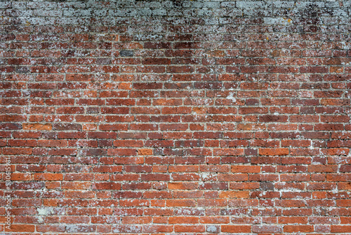 Old red brick wall  texture.