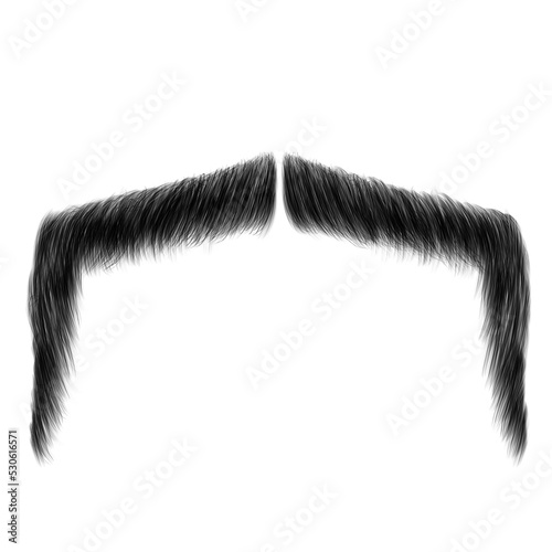Man moustache isolated 