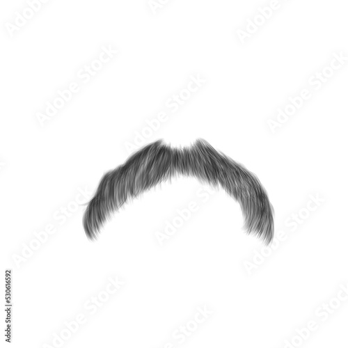 Man moustache isolated 