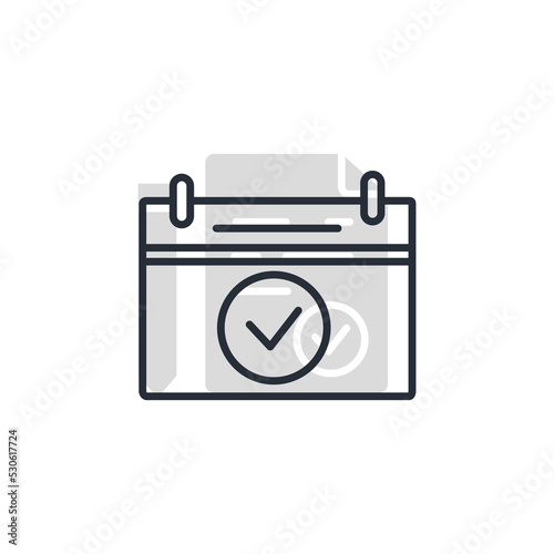 Calendar line icon. Simple element illustration. Calendar concept outline symbol design.