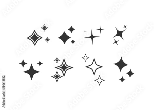 Star sparkles icon. Shine of purity symbol. Sign magic vector flat.