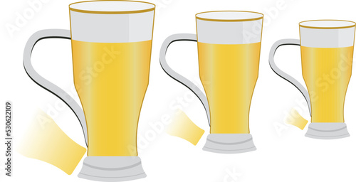 glass of beer isolated