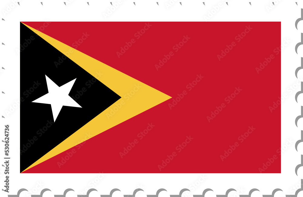 Timor Leste flag postage stamp.
