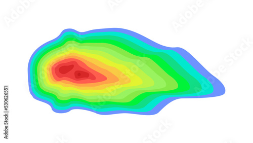 Vector graphic of Color topographic contour map with combination spectrum colors. vector eps10.