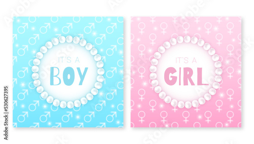 Baby announcement card design with neon symbol