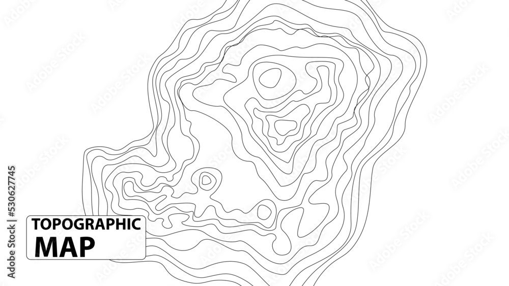 Vector graphic of Topographic map contour background. Contour map vector. black on white. Topographic map lines, contour background. Abstract background. vector eps10.