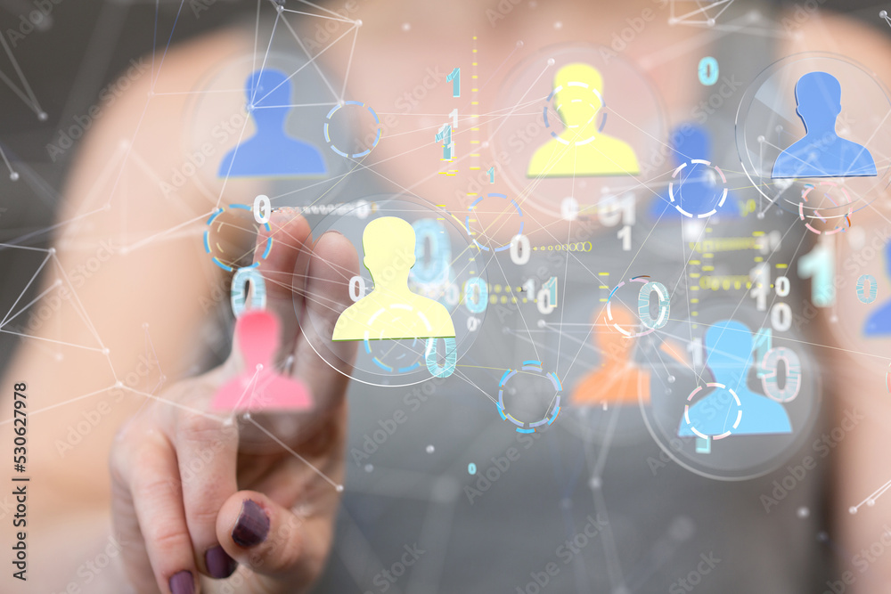 abstract social network scheme, which contains business people