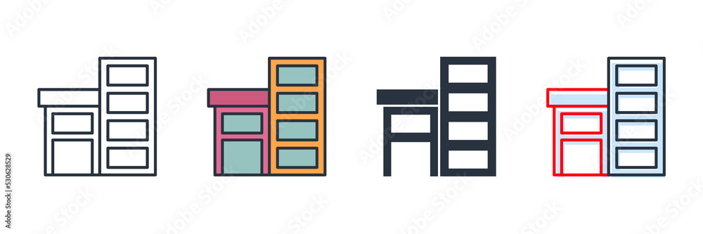 shopping mall building icon logo vector illustration. supermarket building symbol template for graphic and web design collection shopping mall building icon logo vector illustration. supermarket building symbol template for graphic and web design collection