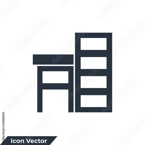 shopping mall building icon logo vector illustration. supermarket building symbol template for graphic and web design collection