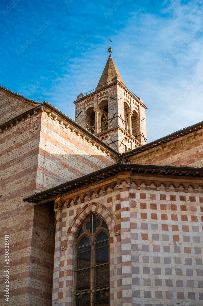 Fototapeta premium Assisi, a journey through history and religion. The basilica of Santa Chiara