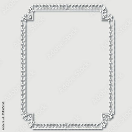 Frame, in the style of an ornament, Vector illustration eps 10, Art.