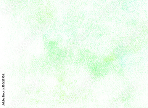 Watercolor background in light green tones.