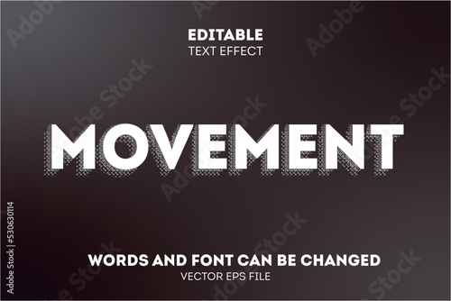 Obraz na płótnie Dots and movement editable font