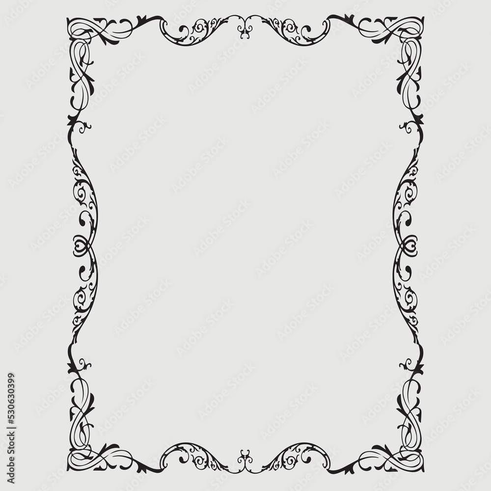 Frame, in the style of an ornament, Vector illustration eps 10, Art. Frame, in the style of an ornament, Vector illustration eps 10, Art.
