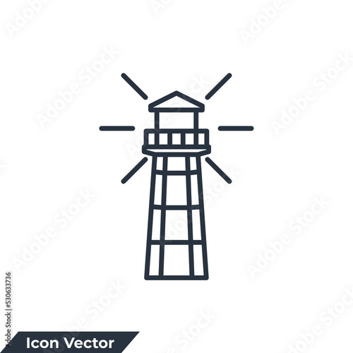 light house building icon logo vector illustration. lighthouse symbol template for graphic and web design collection © ABDUL