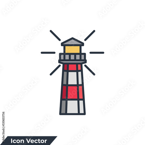 light house building icon logo vector illustration. lighthouse symbol template for graphic and web design collection © ABDUL