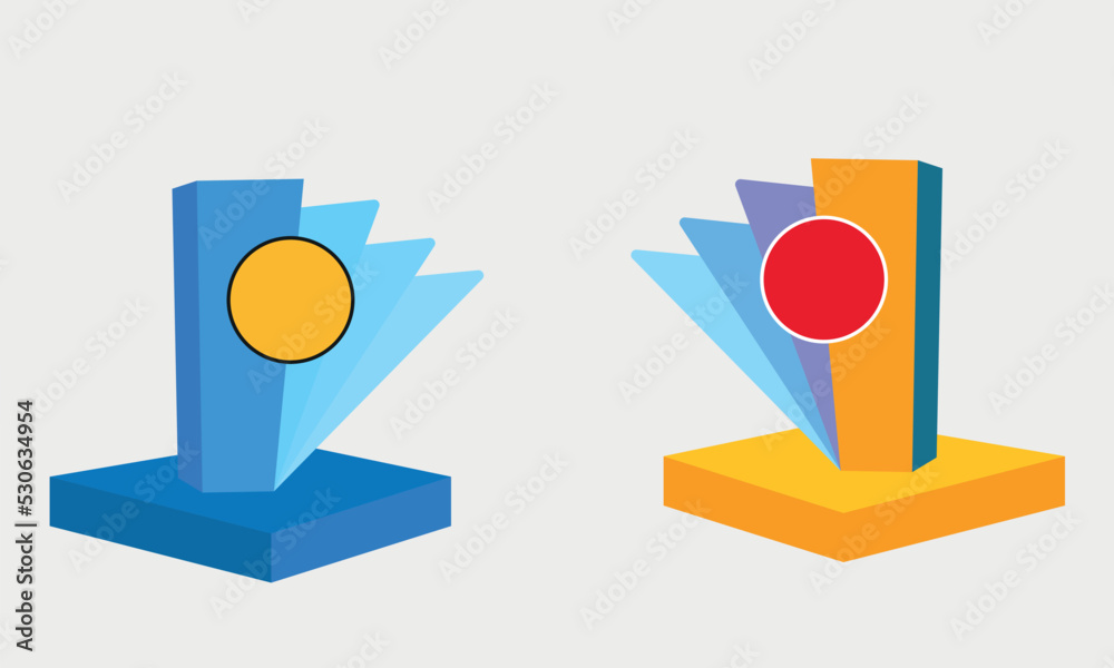 exhibition stand gate entrance vector with event display vector image